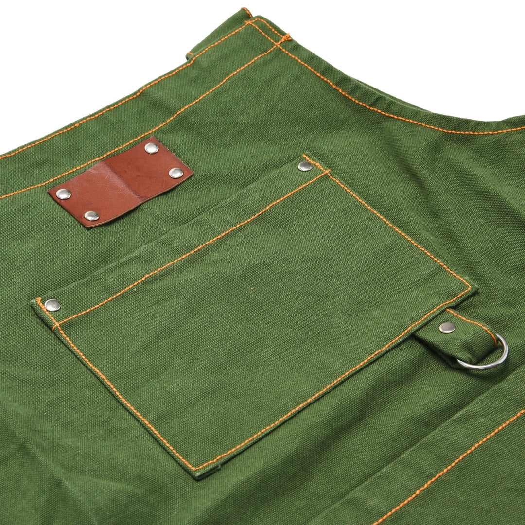 Green Cross Back Apron