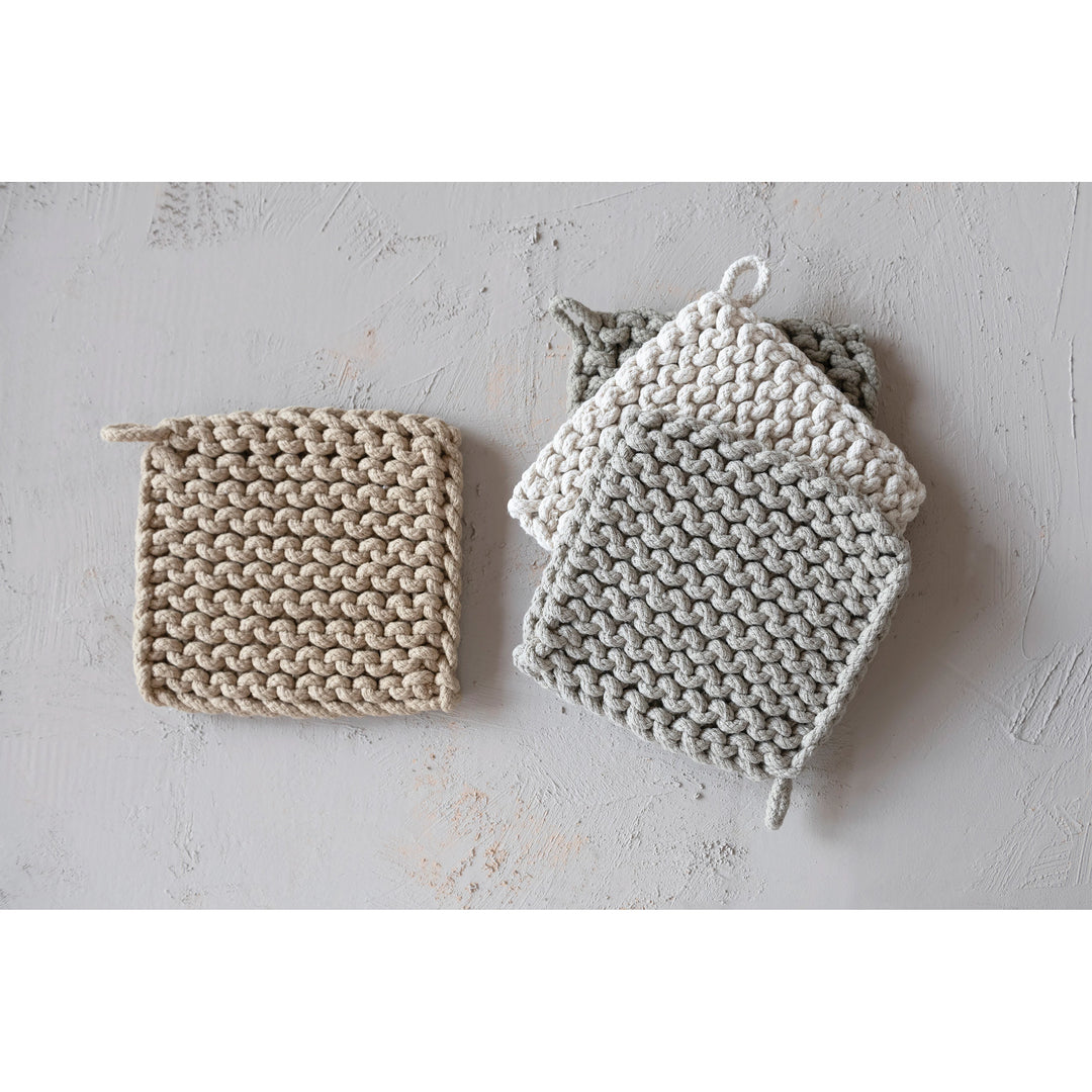 Neutral Crocheted Pot Holders