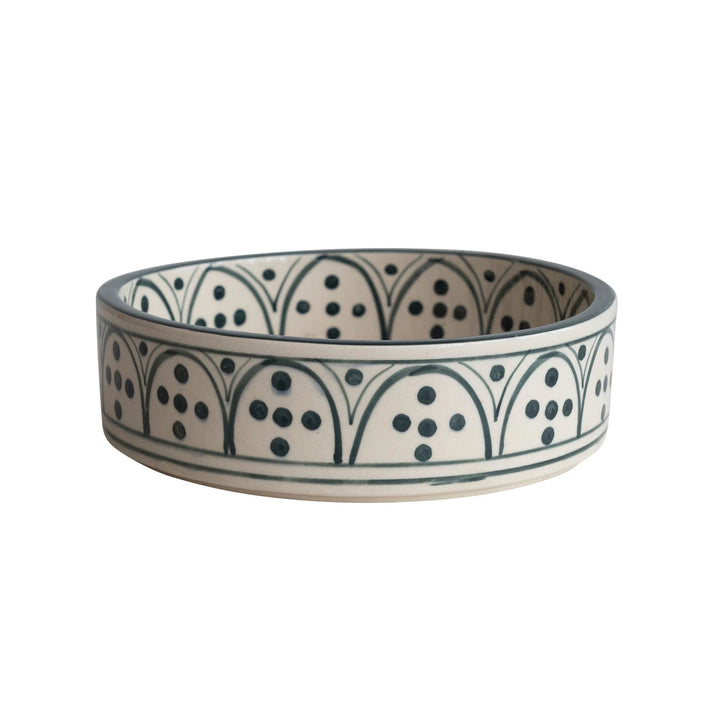 7.5 Cup Blue + Cream Pet Bowl - Madison's Niche 