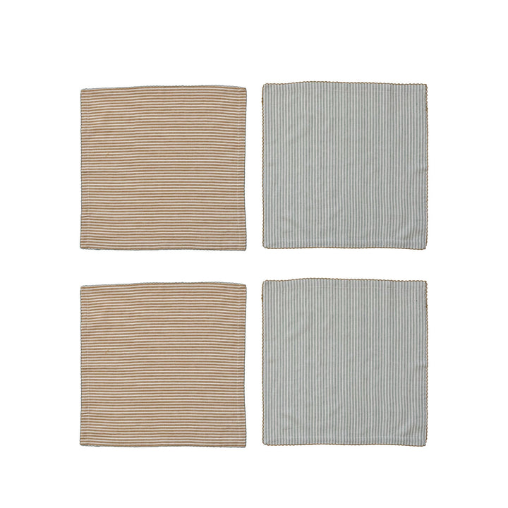 Set Of 4 Striped Napkins