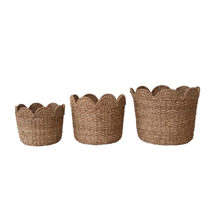 Braided Basket with Scallop Edge