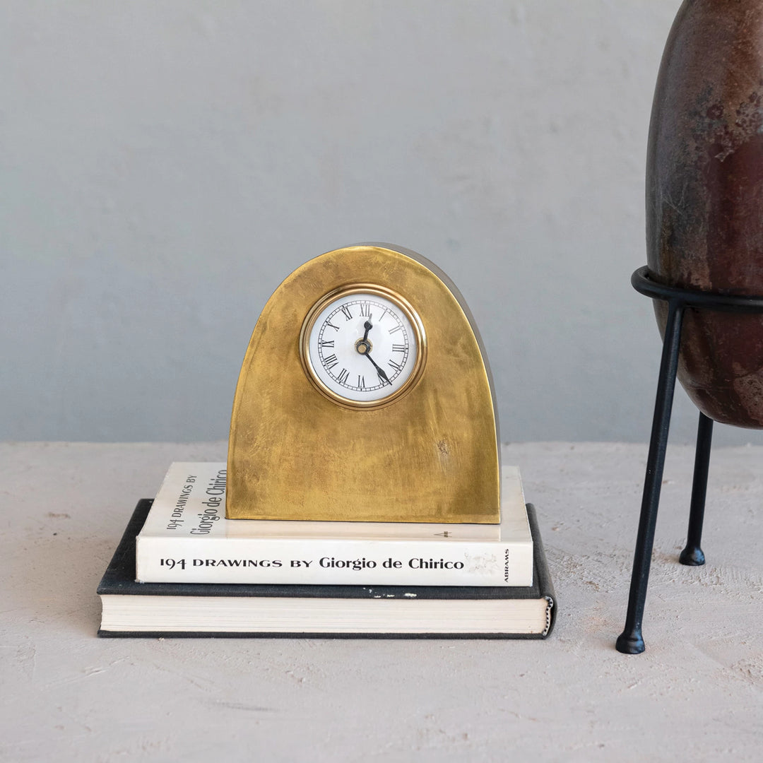 Arched Brass Clock