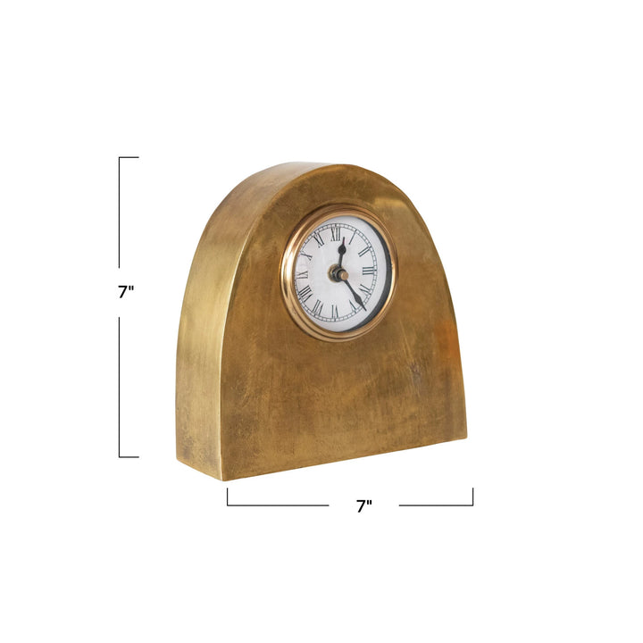 Arched Brass Clock