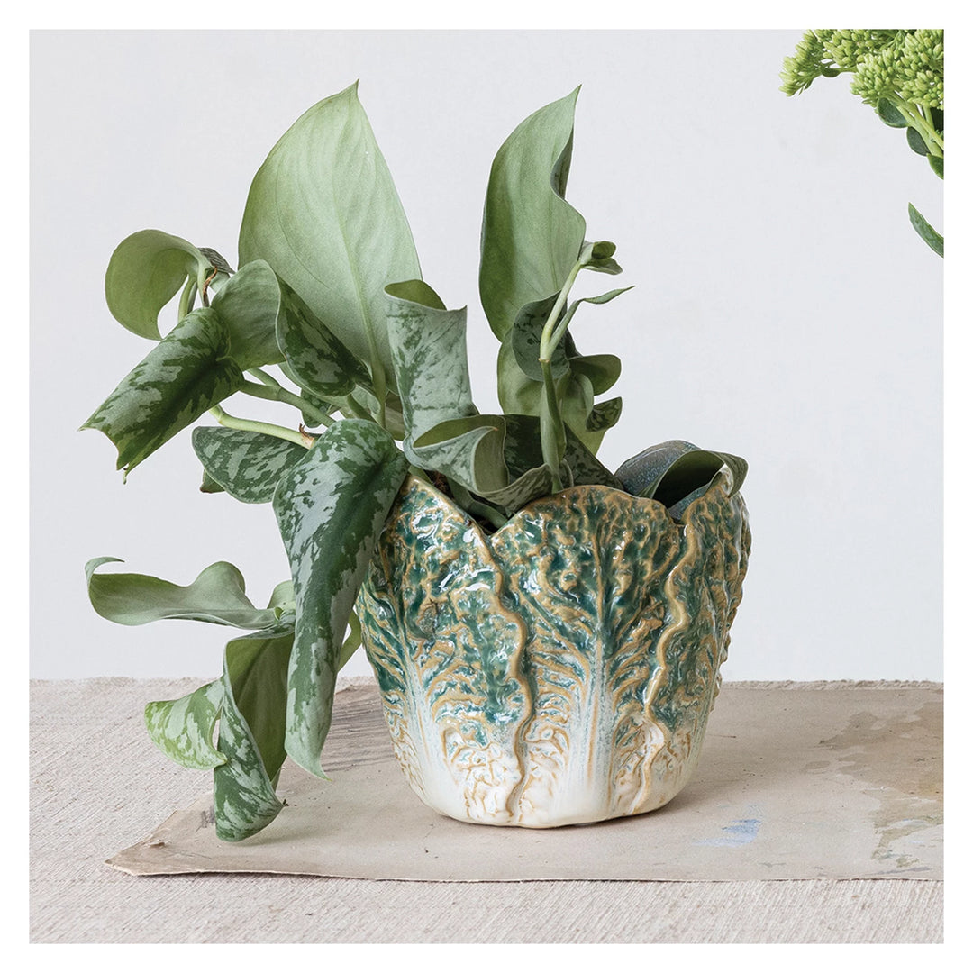 Stoneware Cabbage Planter