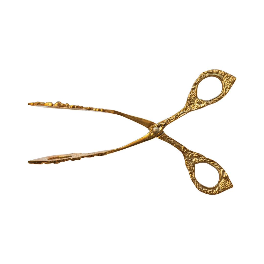 Grape Vine Brass Tongs