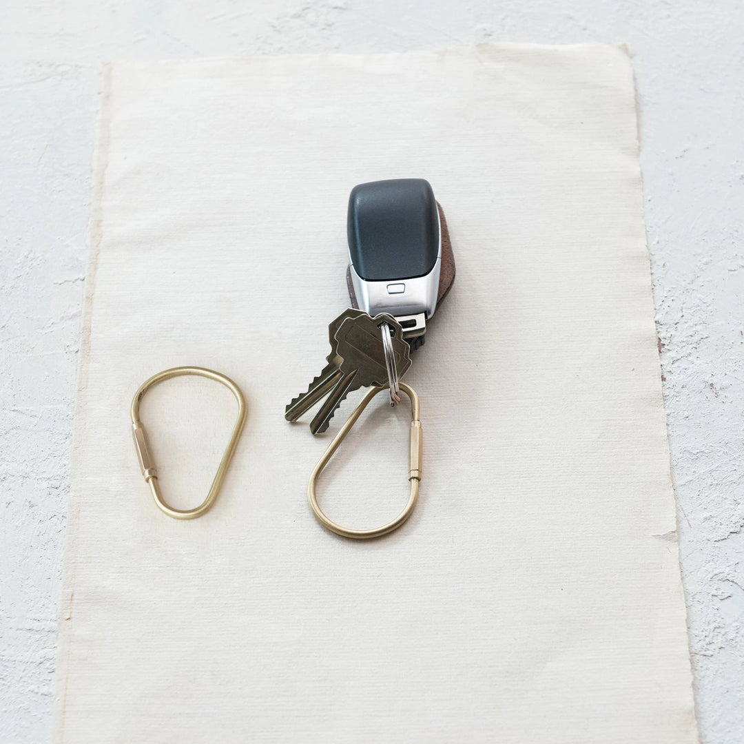 Brass Carabiner Key Ring