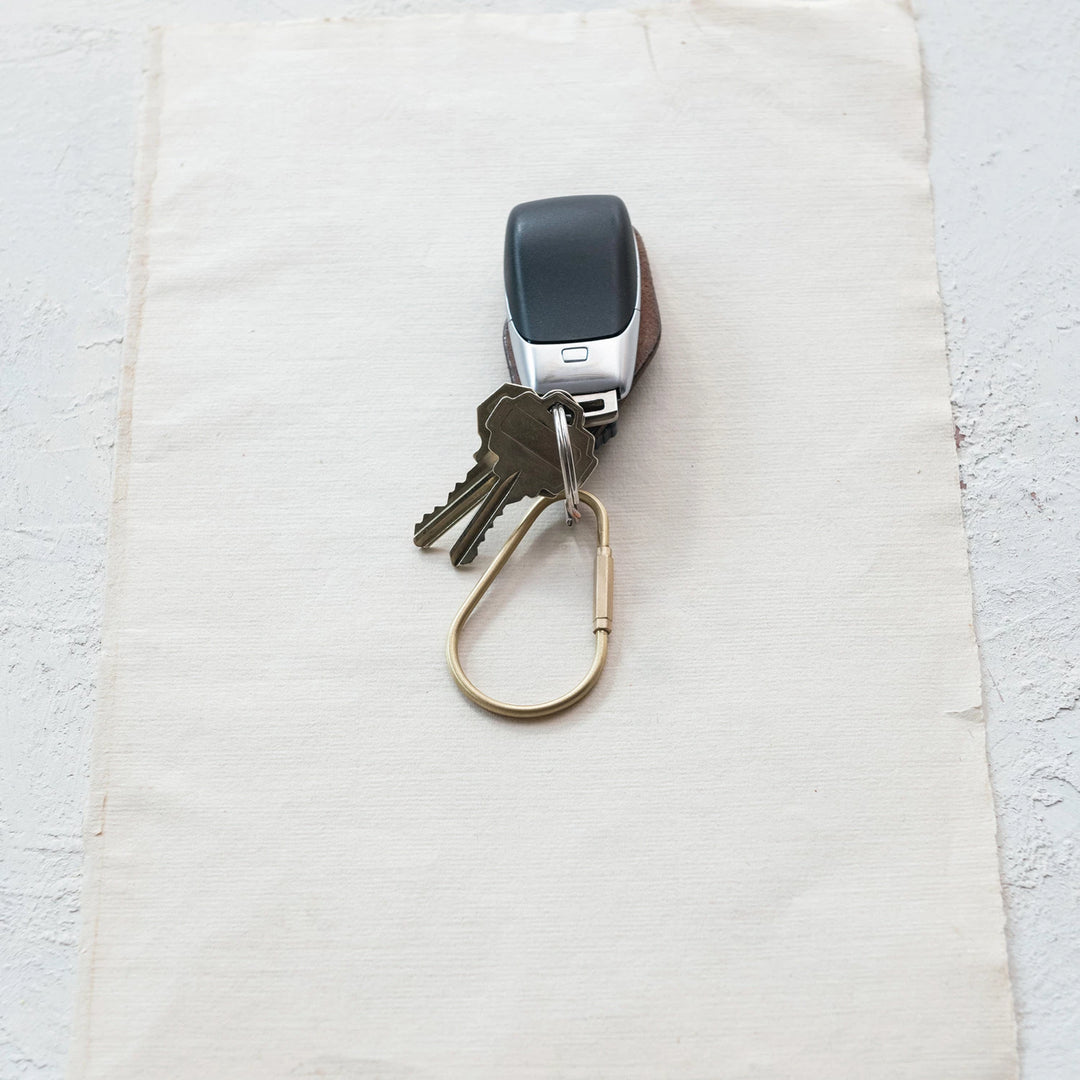 Brass Carabiner Key Ring