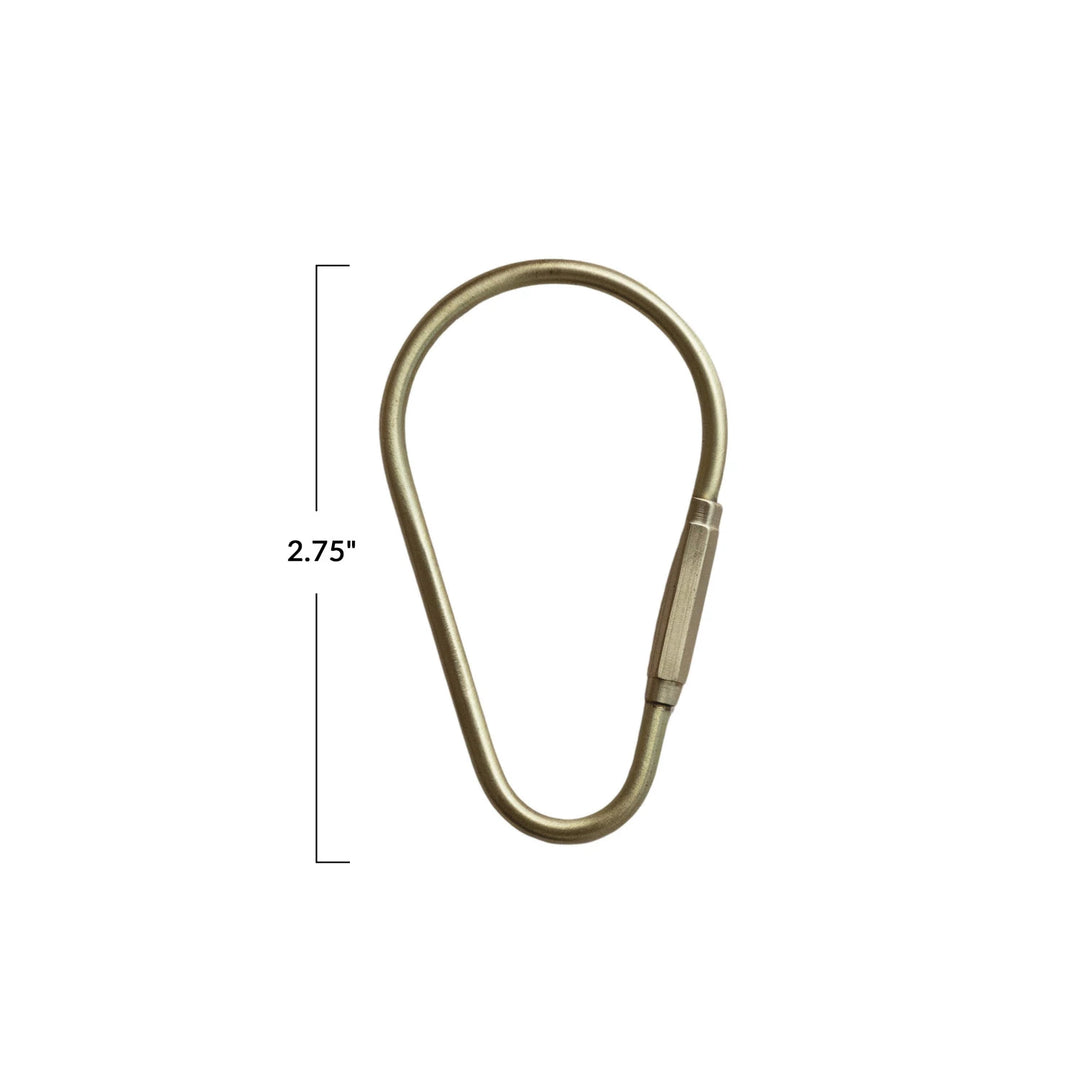 Brass Carabiner Key Ring