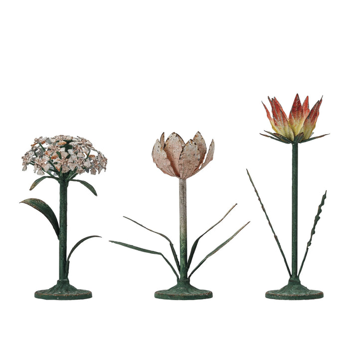 Metal Flower Taper Holder