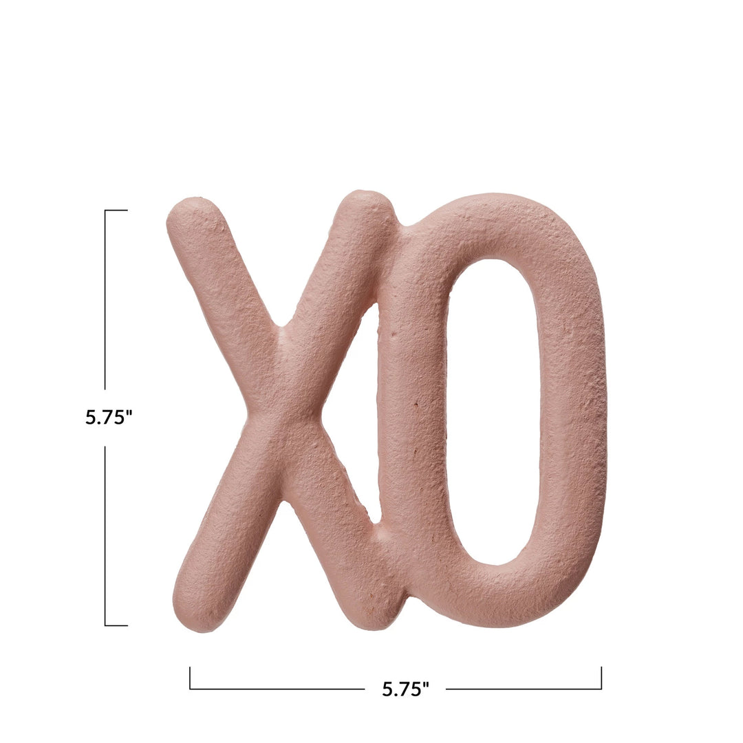 "XO" Pink Cast Iron Trivet