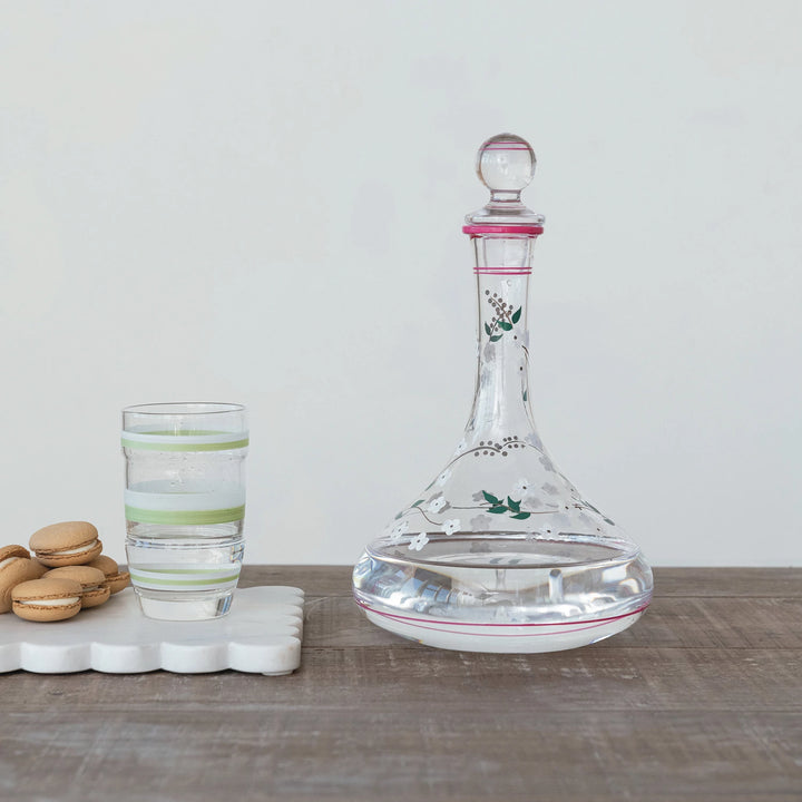 Hand-Painted Decanter