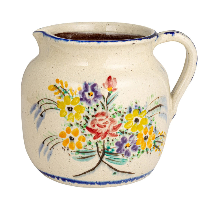 Floral Terra-Cotta Pitcher