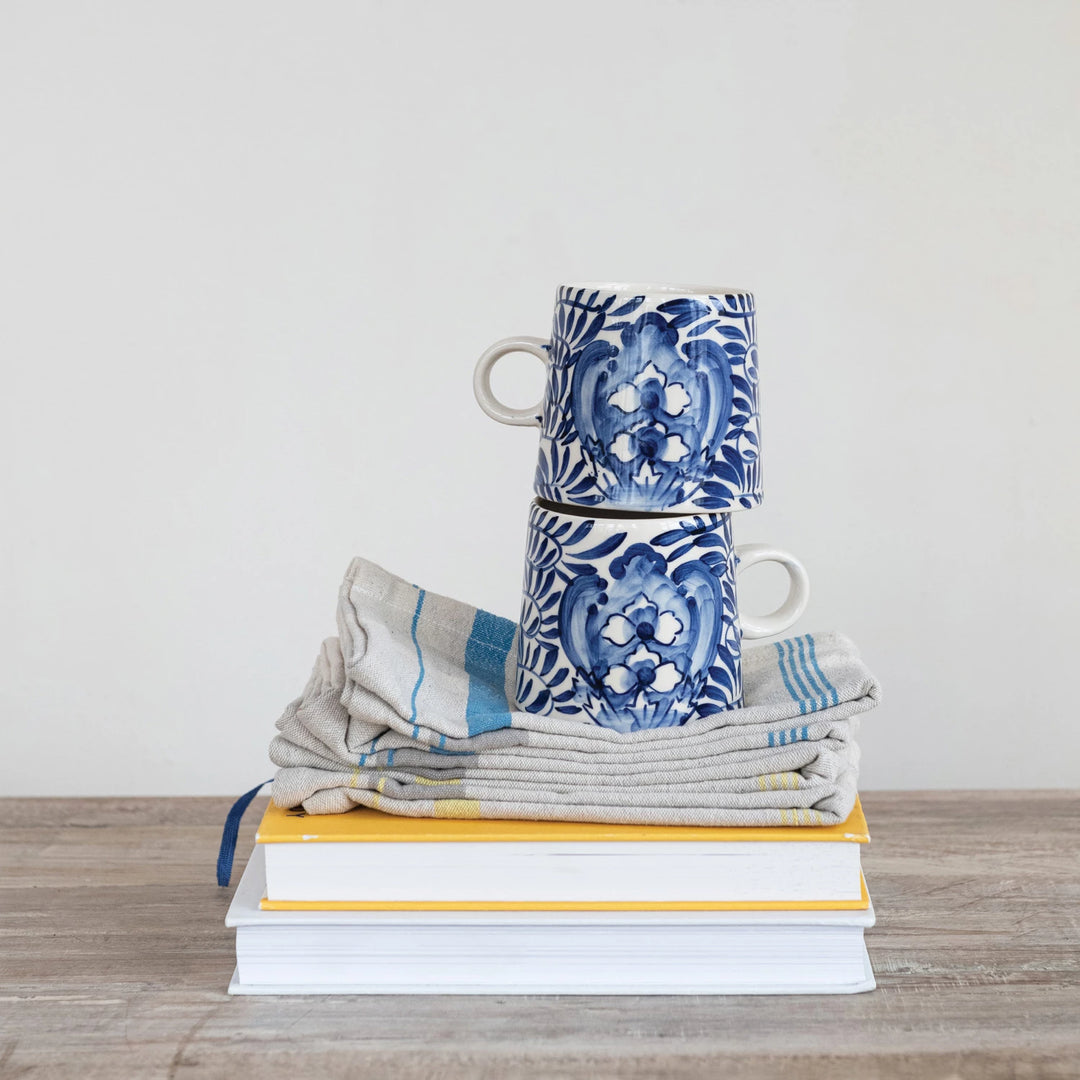 Cream Blue Mug