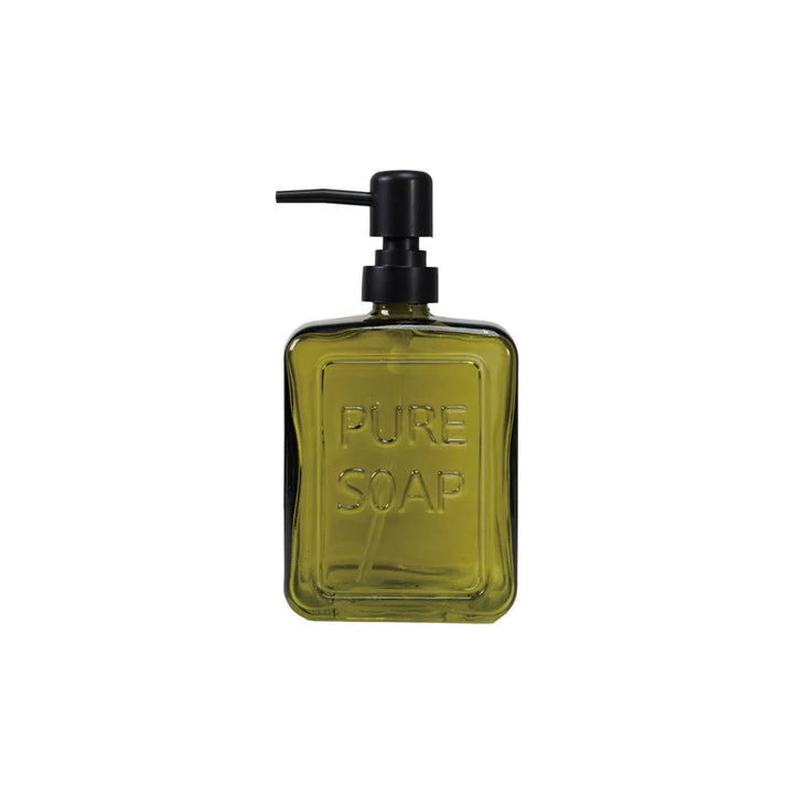 Olive Glass Soap Pump