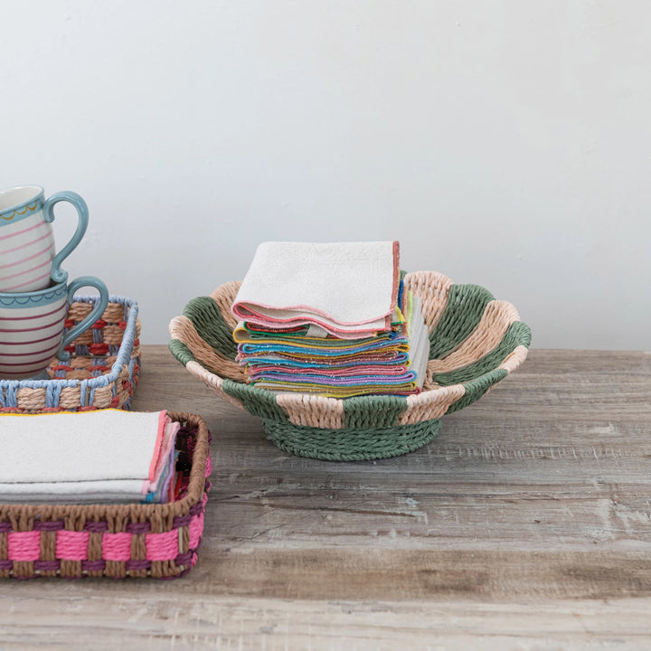 Woven Scalloped Bowl