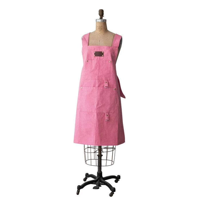 Pink Cross Back Apron