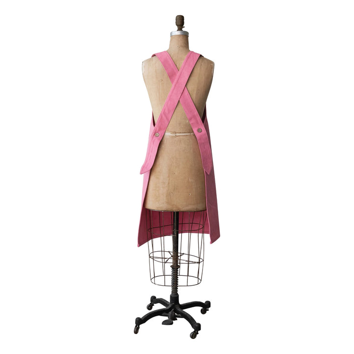 Pink Cross Back Apron