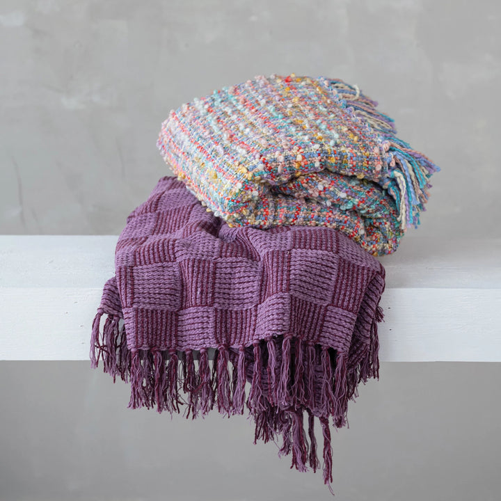 Woven Throw with Fringe