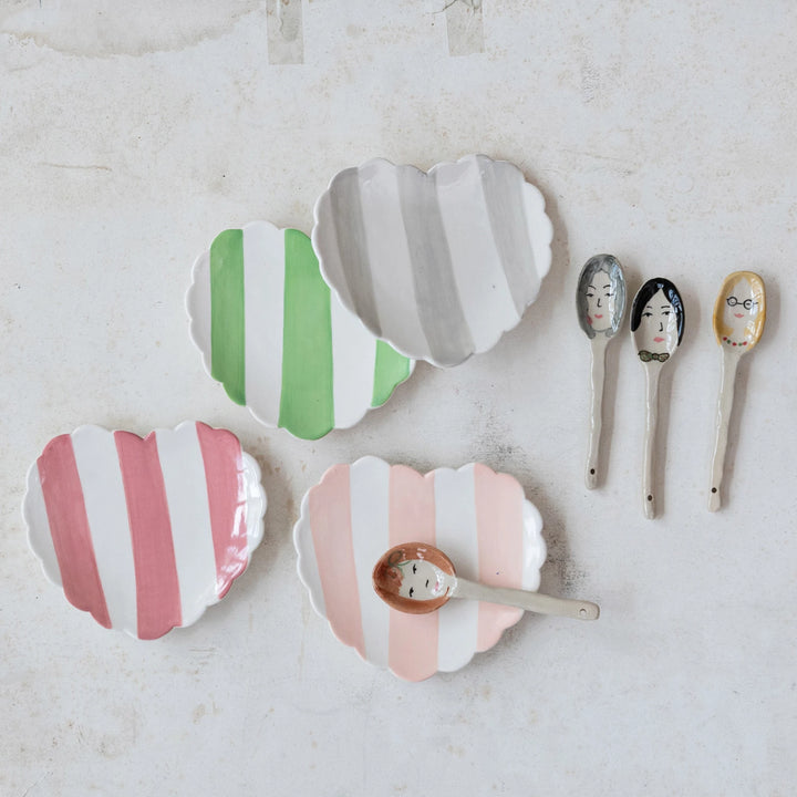 Striped Heart Dish