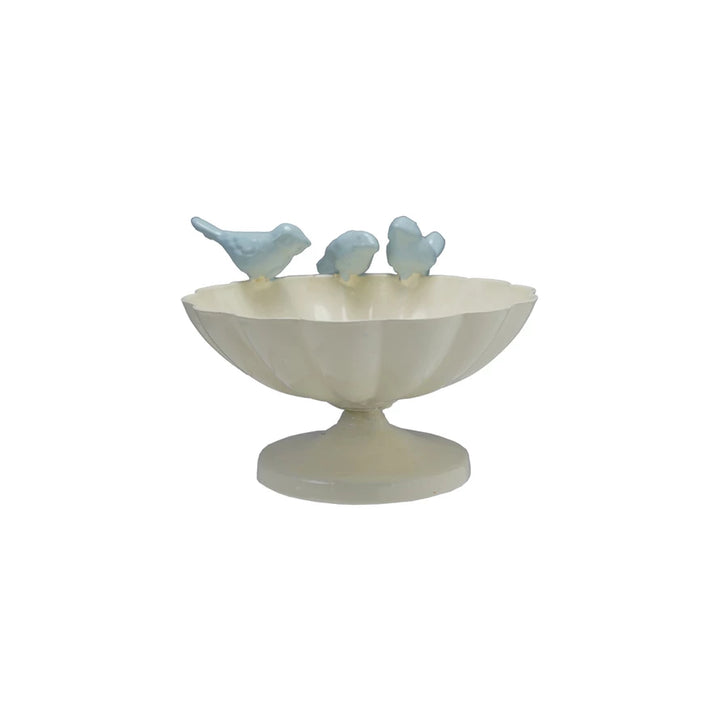 Scalloped Bowl With Birds