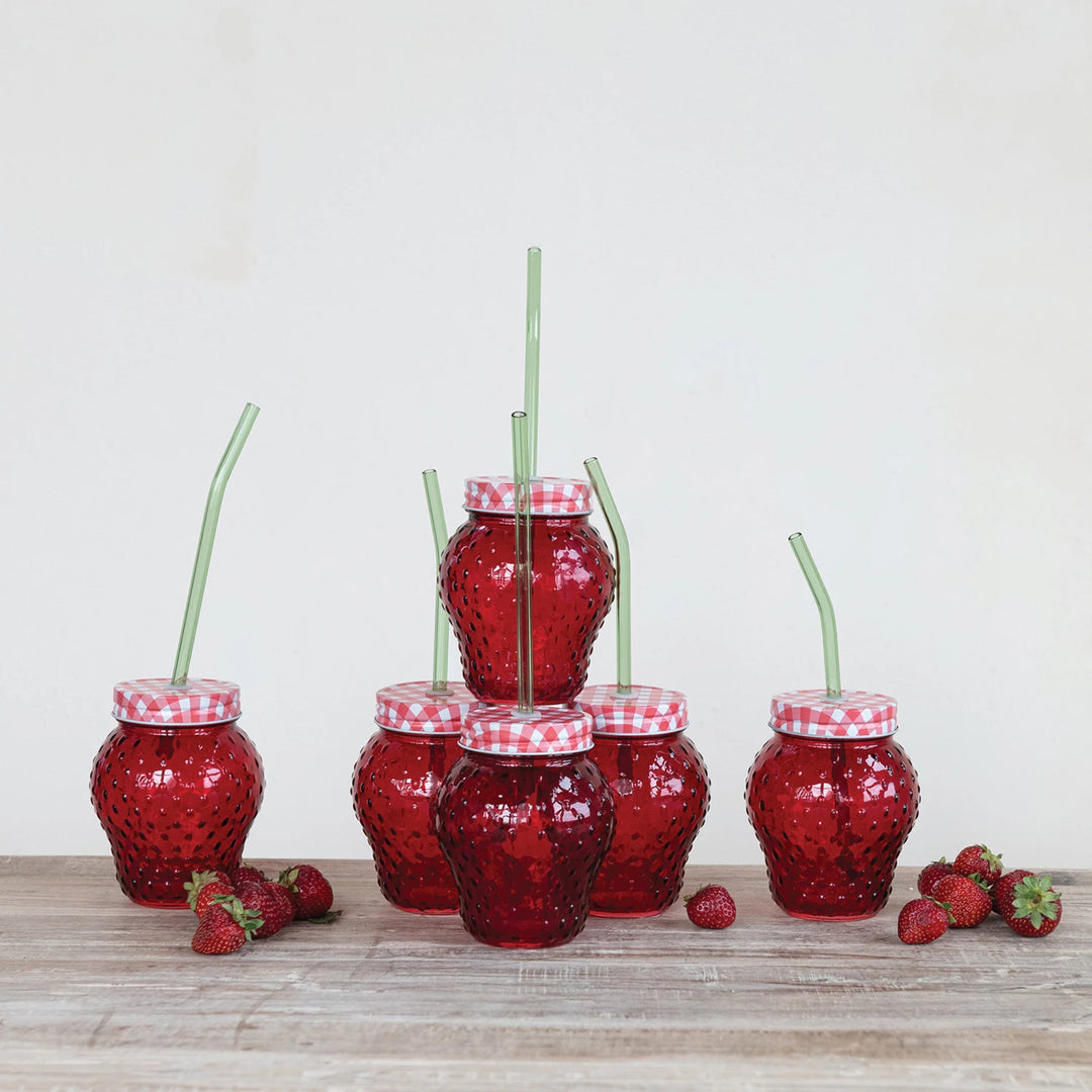 Strawberry Glass Cup