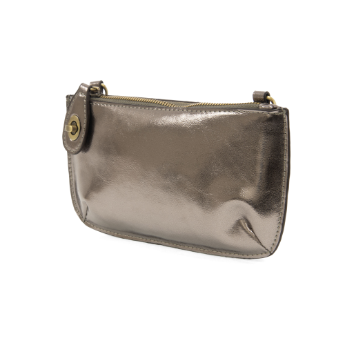 Mini Crossbody Wristlet in Chrome