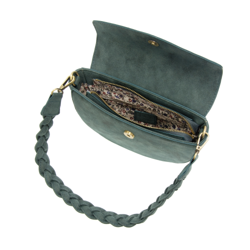 Luna Crescent Crossbody in Deep Teal