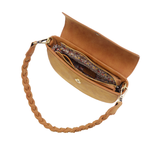 Luna Crescent Crossbody in Toffee