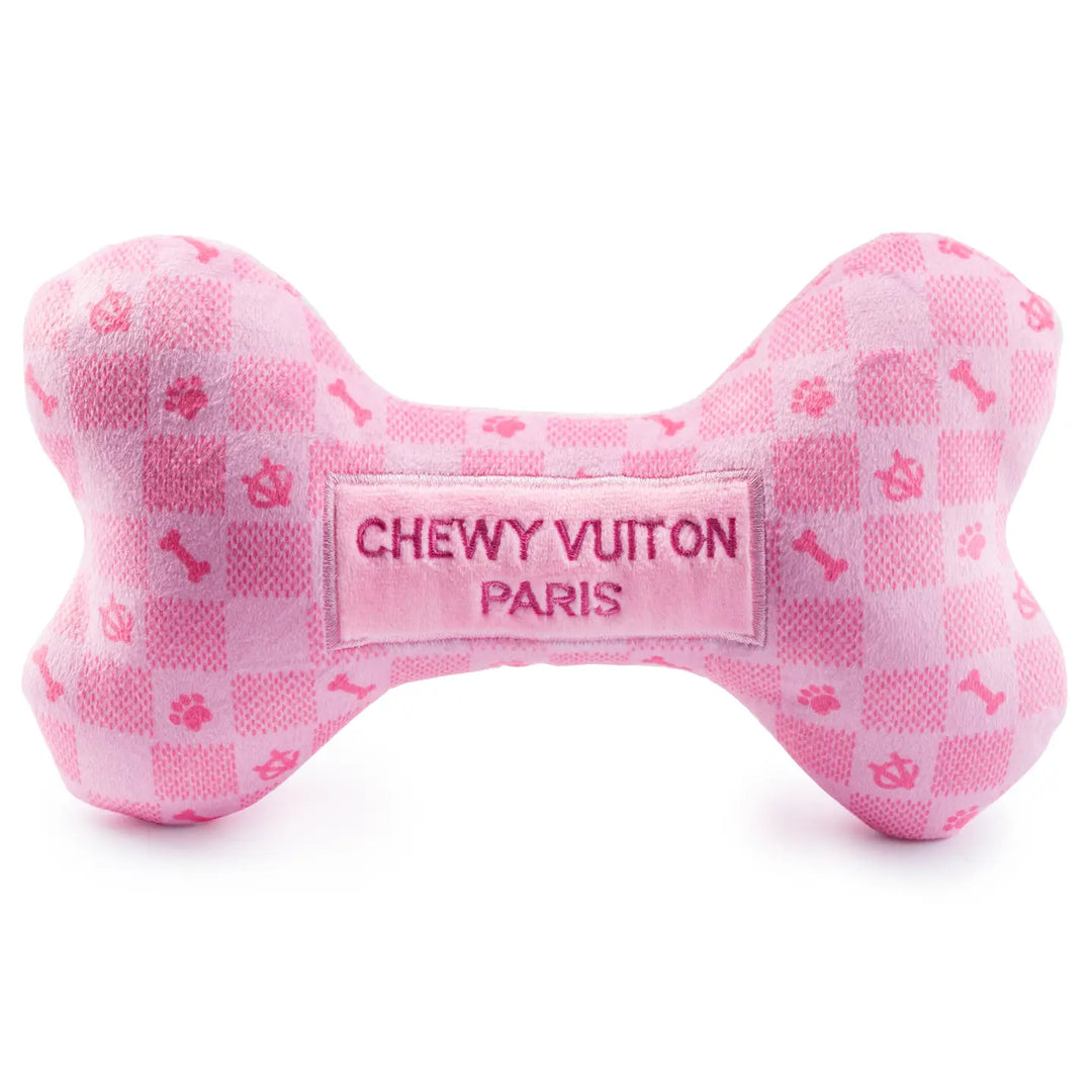 Pink Check Chewy Vuiton Bone - Madison's Niche 