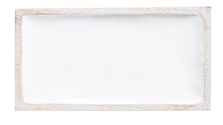 Enamel/Wood Tray - Madison's Niche 