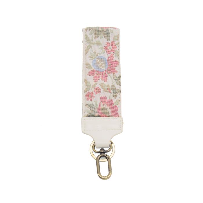 White Floral Vine Keychain