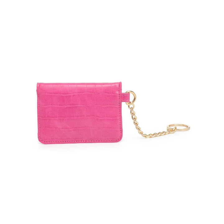 Gia Croco Card Holder in Pink - Madison's Niche 