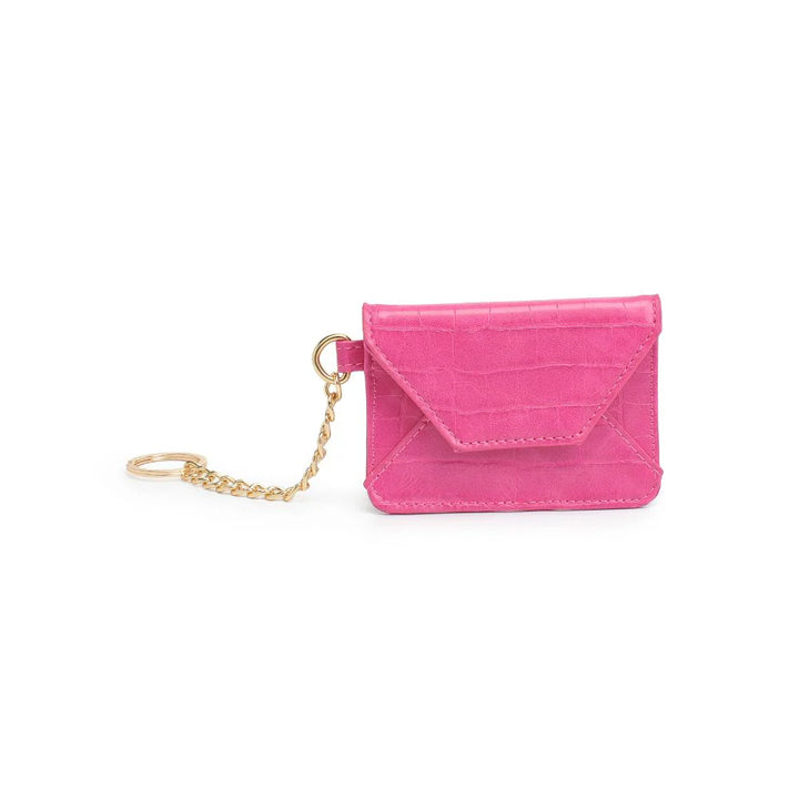 Gia Croco Card Holder in Pink - Madison's Niche 