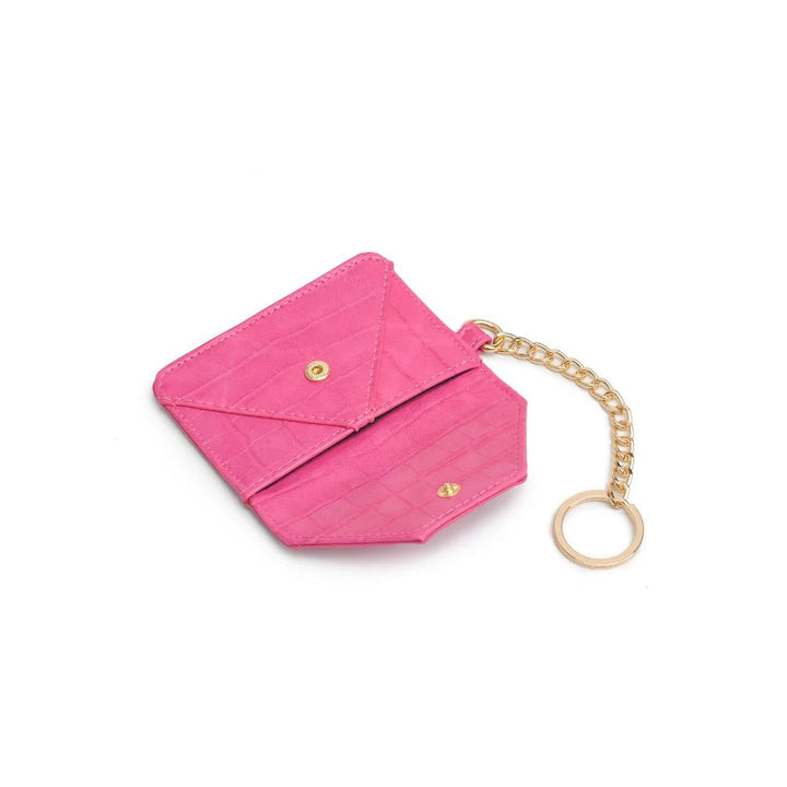 Gia Croco Card Holder in Pink - Madison's Niche 