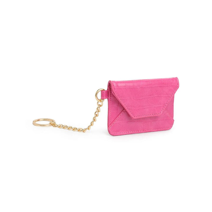 Gia Croco Card Holder in Pink - Madison's Niche 