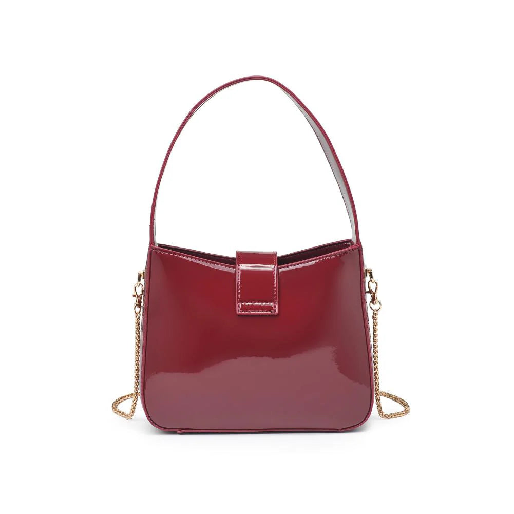 Paige Shoulder Bag in Burgundy