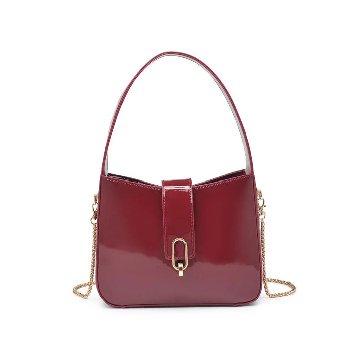 Paige Shoulder Bag in Burgundy