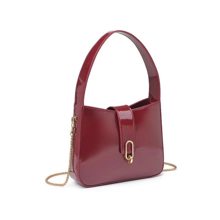 Paige Shoulder Bag in Burgundy