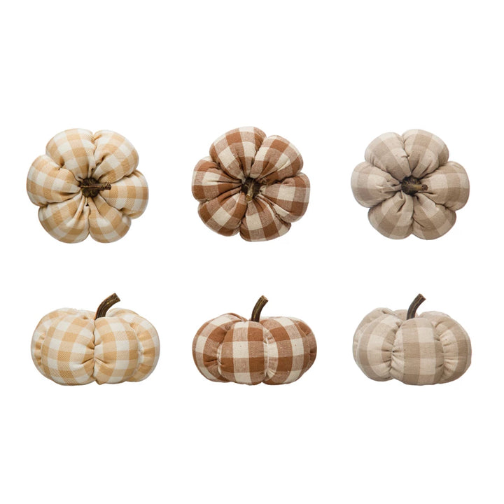 Mini Check Pumpkin - Madison's Niche 