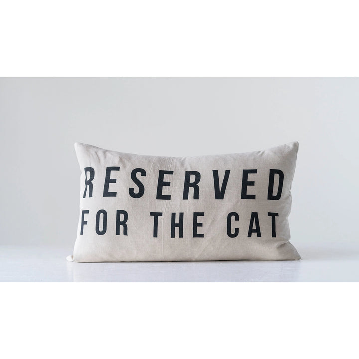 "Reserved for the Cat" Lumbar Pillow - Madison's Niche 