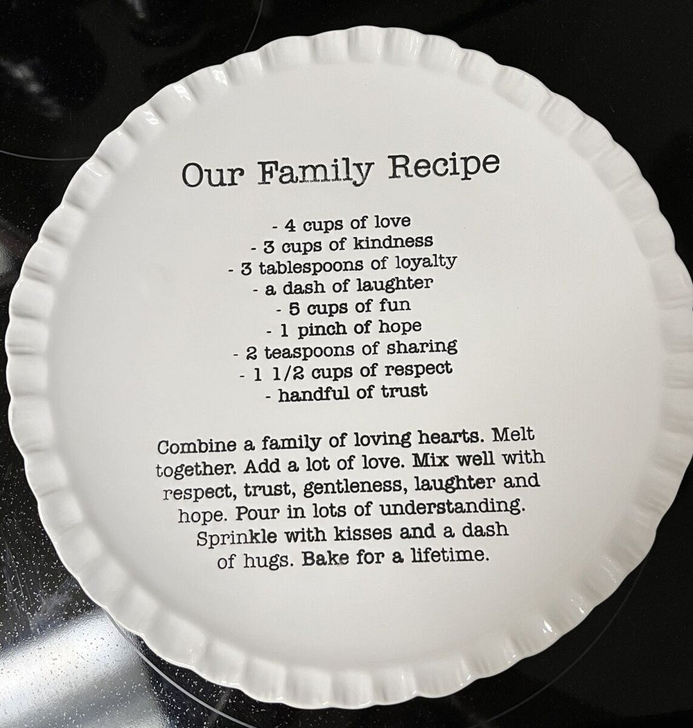 Family Recipe Plate - Madison's Niche 