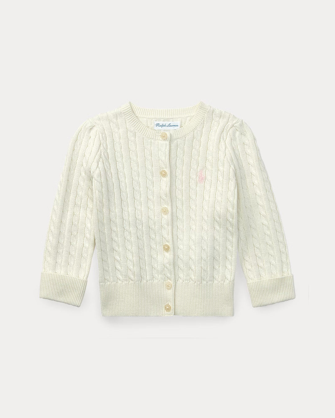 White Cable-Knit Cardigan