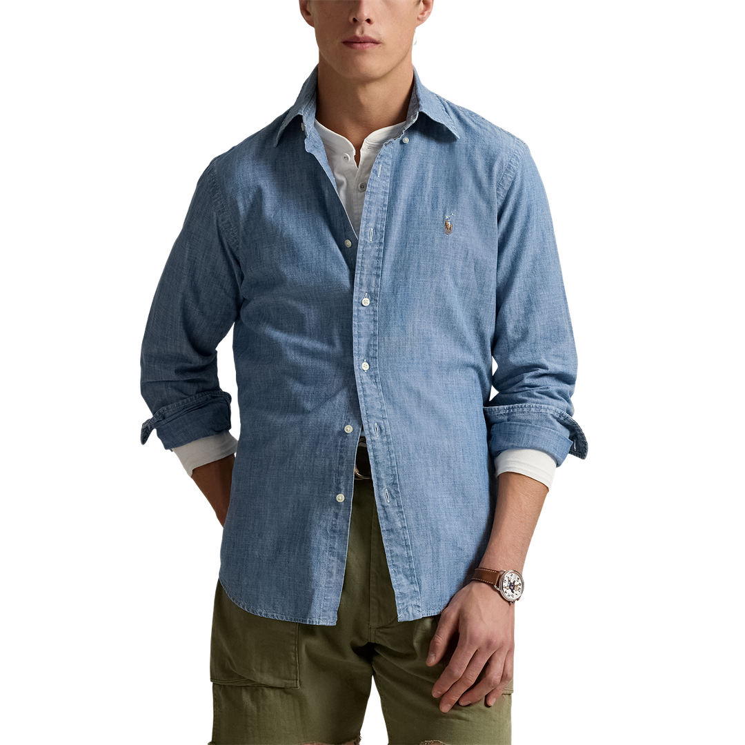 Long Sleeve Chambray Sport Shirt