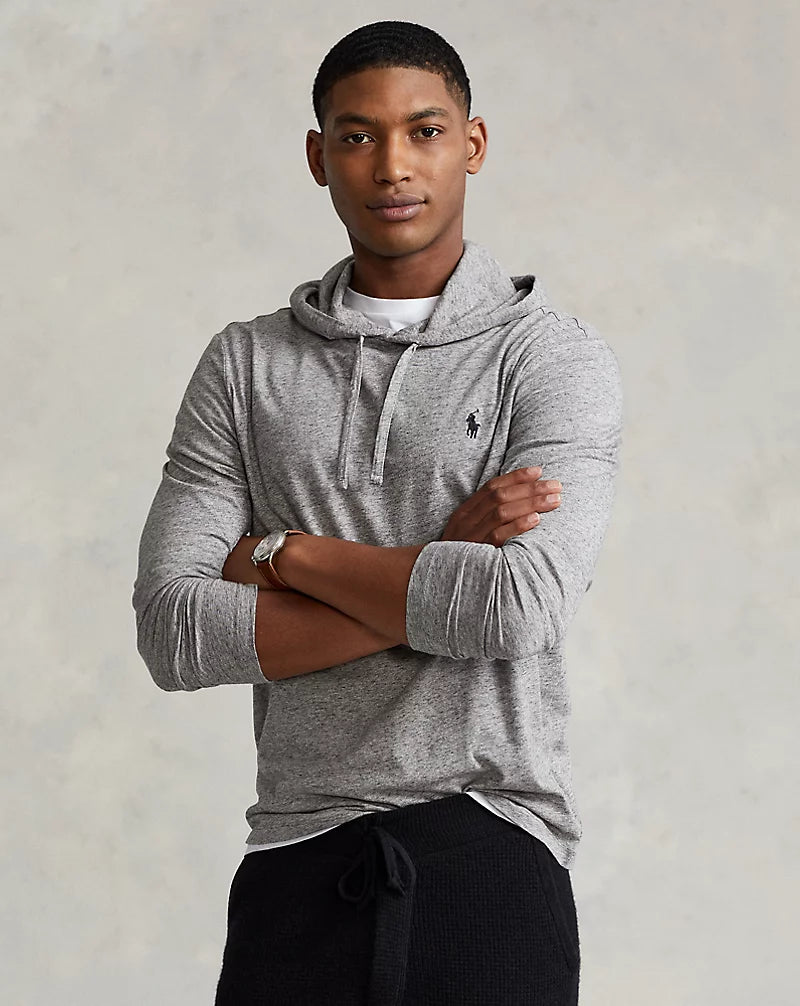 Long Sleeve Jersey Knit Hooded Tee - Madison's Niche 