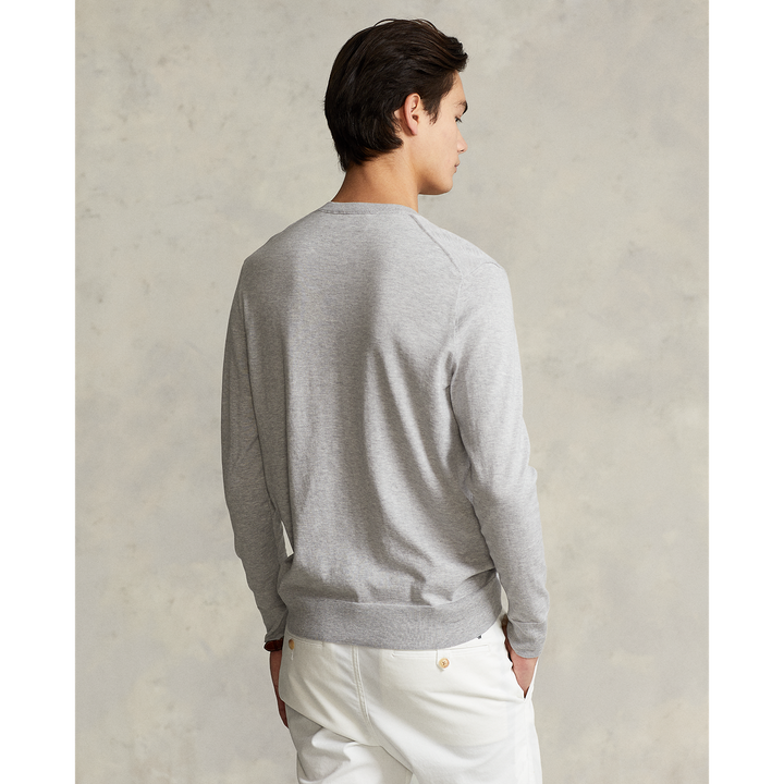 Original Label Crewneck Sweater in Grey - Madison's Niche 