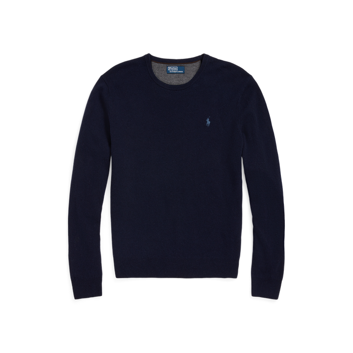 Lux Merino Crewneck Sweater in Hunter Navy