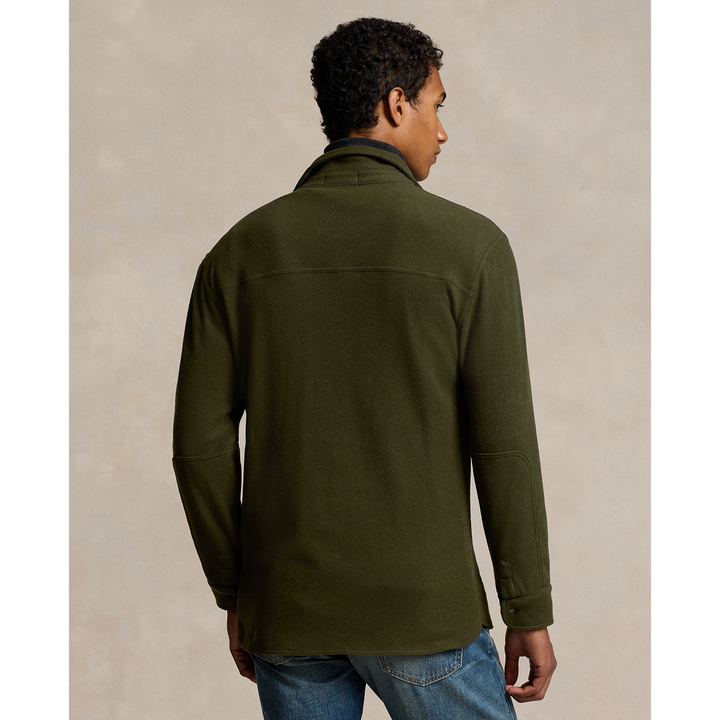 Long Sleeve Flannel Sportshirt in Company Olive