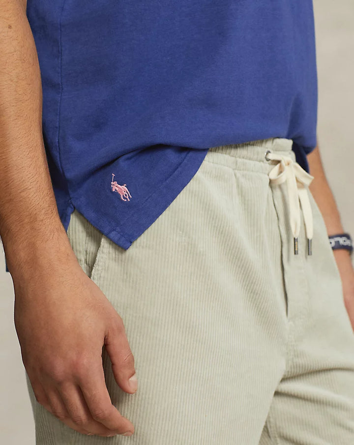 Short Sleeve Cotton Linen Polo with Pocket in Beach Royal - Madison's Niche 