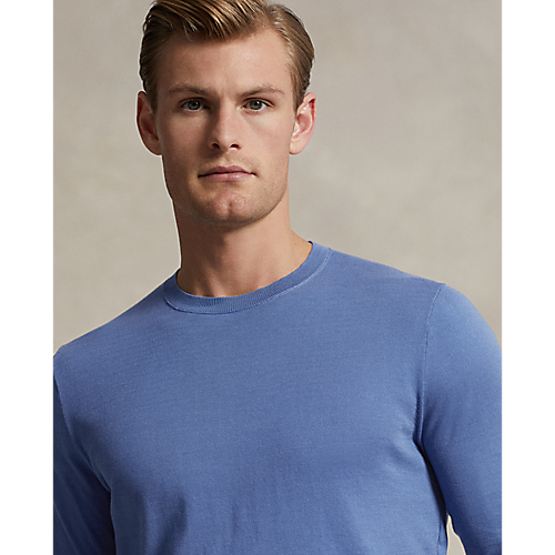 Original Label Crewneck Sweater in Blue - Madison's Niche 