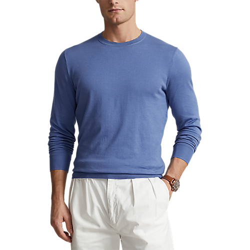 Original Label Crewneck Sweater in Blue